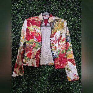 JS Collections Multicolor Floral Blazer